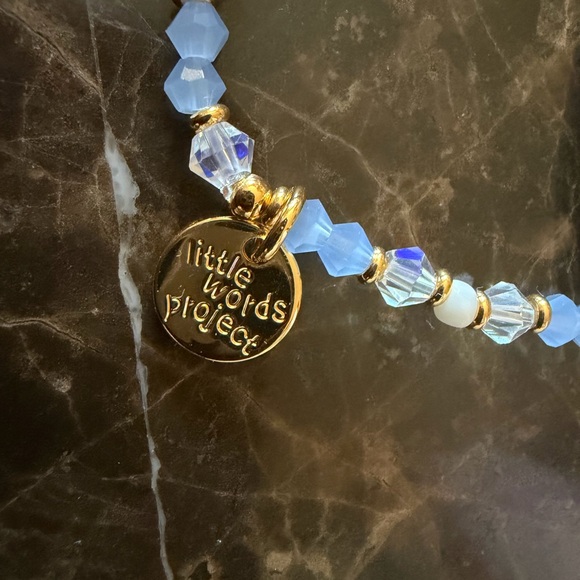 Little Words Project Godmother Bracelet - Blue and White - Picture 4 of 4